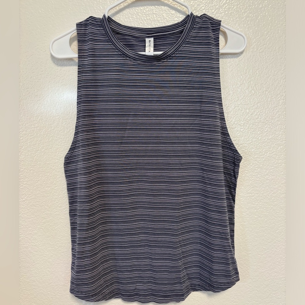 Athleta | Muscle Tank | Blue Stripe | Medium